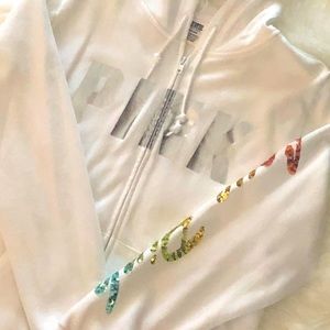 Vs pink bling hoodie